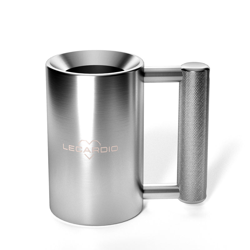 LECARDIO Heavy Mug 4KG/9LB 100ML - Stainless Steel Fitness Water Cup | Durable Weightlifting Plate Design | Gym, Workout, and Coffee Enthusiast Gift | BPA-Free Sports Bottle