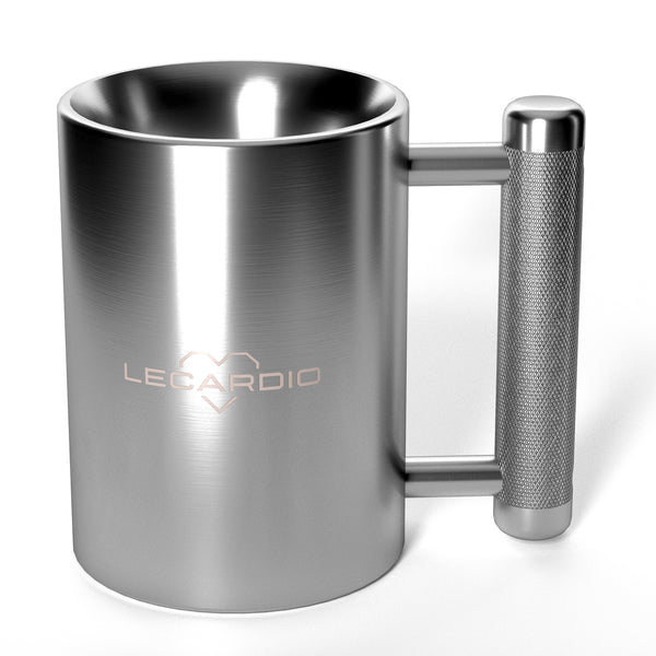 Heavy Mug 8KG/18LB 300ML - Stainless Steel Fitness Water Cup | Durable Weightlifting Plate Design | Gym, Workout, and Coffee Enthusiast Gift | BPA-Free Sports Bottle