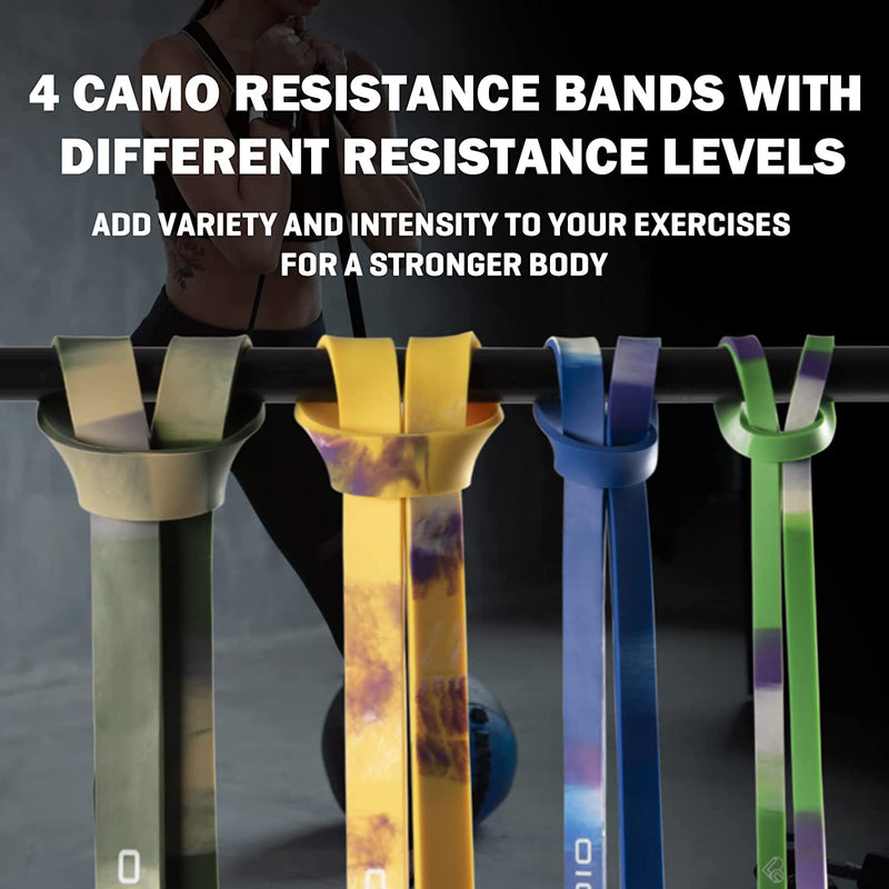 LECARDIO Camo Resistance Bands Assistance Set