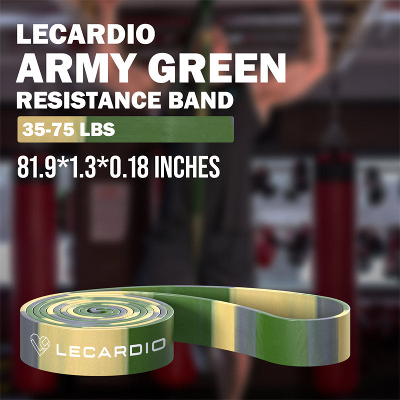LECARDIO Camo Resistance Bands- Army Green Band