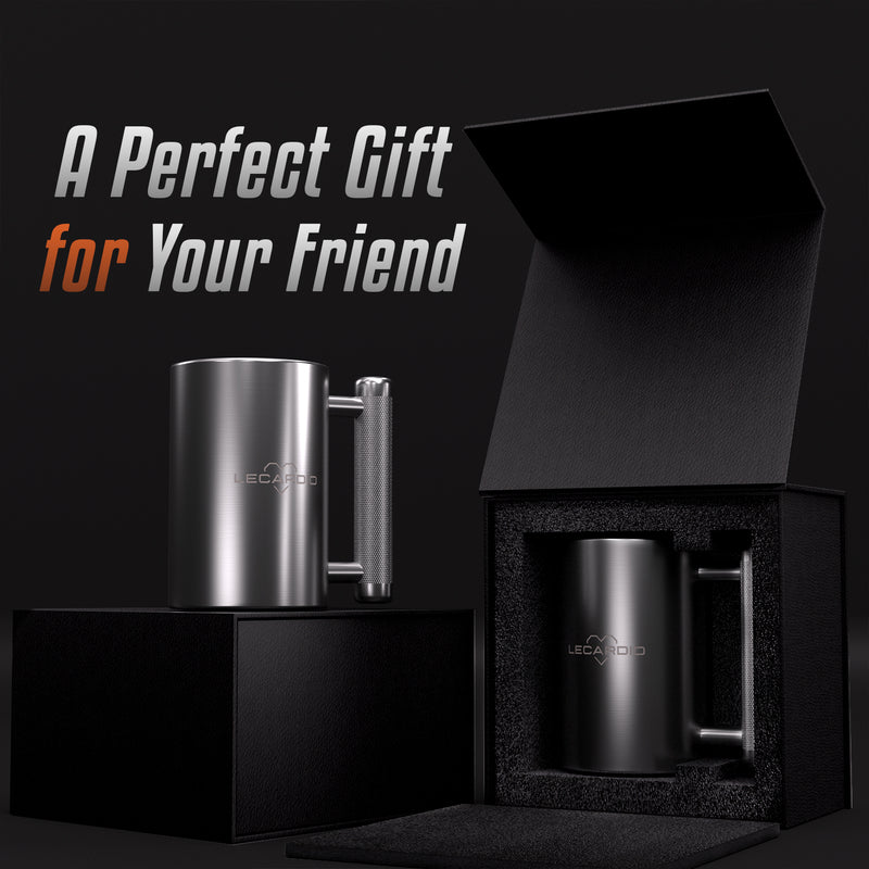 Heavy Mug 8KG/18LB 300ML - Stainless Steel Fitness Water Cup | Durable Weightlifting Plate Design | Gym, Workout, and Coffee Enthusiast Gift | BPA-Free Sports Bottle