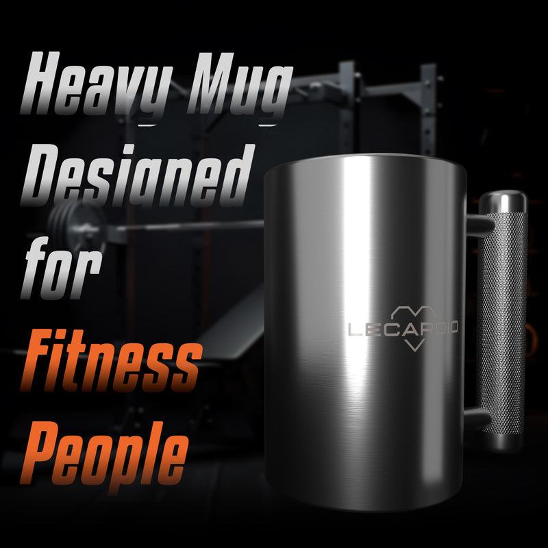Heavy Mug 8KG/18LB 300ML - Stainless Steel Fitness Water Cup | Durable Weightlifting Plate Design | Gym, Workout, and Coffee Enthusiast Gift | BPA-Free Sports Bottle