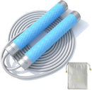 LECARDIO Weighted Jump Rope in Sky Blue with Storage Pouch
