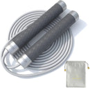 LECARDIO Weighted Jump Rope in Charcoal Grey with Storage Pouch