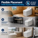 Composting Toilet, Waterless Toilets Suitable for Tiny Houses, Vans, Boats, with Heating Plate, Electric Mixing, Urine Separating and Exhaust Fan