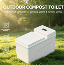 Composting Toilet, Waterless Toilets Suitable for Tiny Houses, Vans, Boats, with Heating Plate, Electric Mixing, Urine Separating and Exhaust Fan