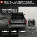 Slide-Out Truck Bed Cargo Tray, Pickup Truck Storage Organizer for 5.5ft 5.6ft & 5.7ft+ Beds, Heavy Duty Pull-Out Cargo Slide for Tools, Gear & Equipment, UV-Protected Polyethylene