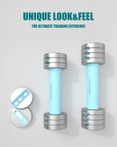 Adjustable Dumbbell Set, Hand Weights Sets for Women with Silicone Handles 2LB-8LB Steel Weights for Women