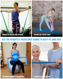 Lecardio Resistance Bands Elastic Exercise Bands Set