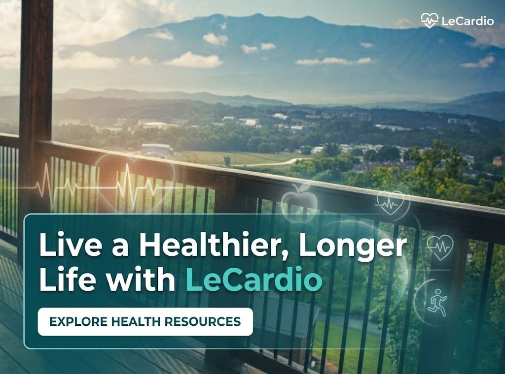 LeCardio brand banner: live a healthier, longer life